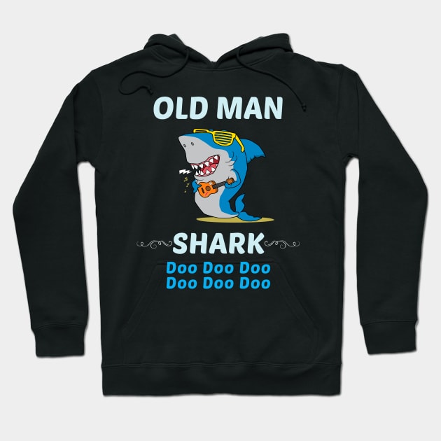 Family Shark 2 OLD MAN Hoodie by blakelan128